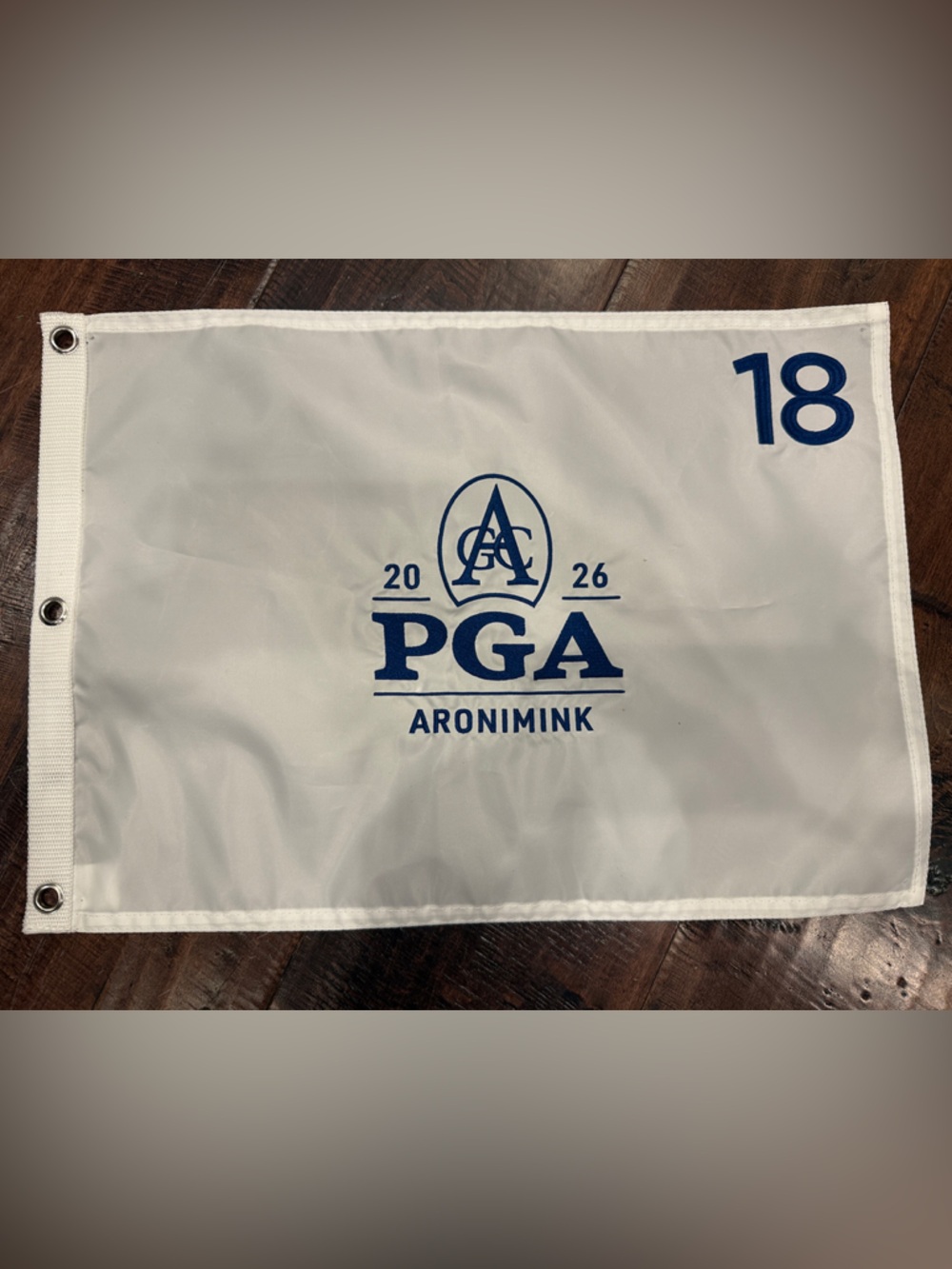 PGA 18 Golf Pin Flag - White and Navy